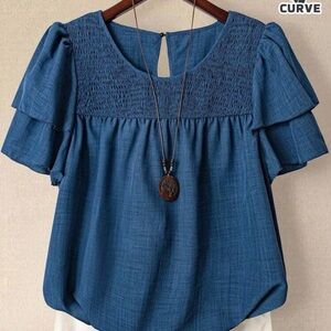 Linhara Woman’s Short Sleeve Casual Shirt